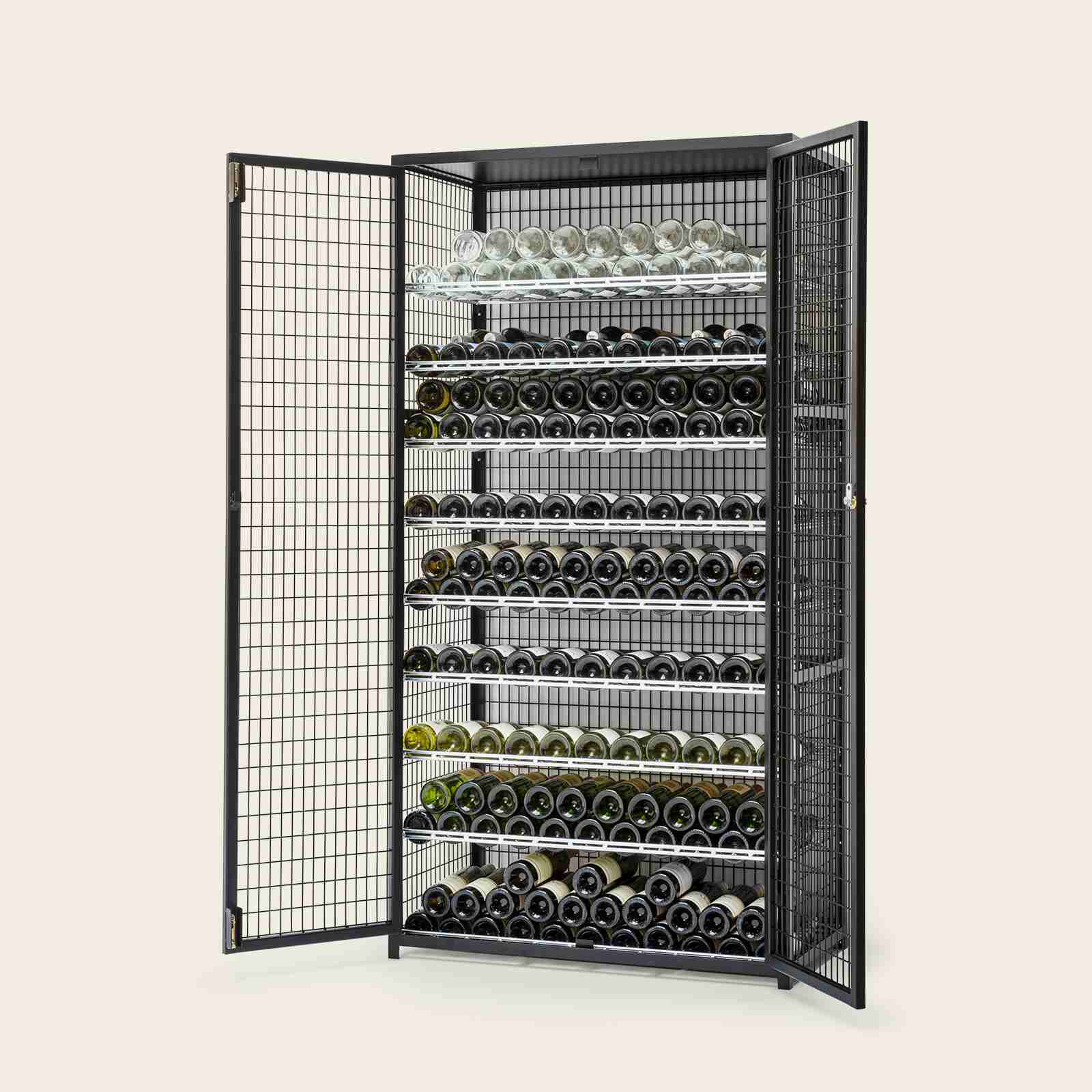 Metallweinschrank MS-400 inkl. 4 Flaschenroste