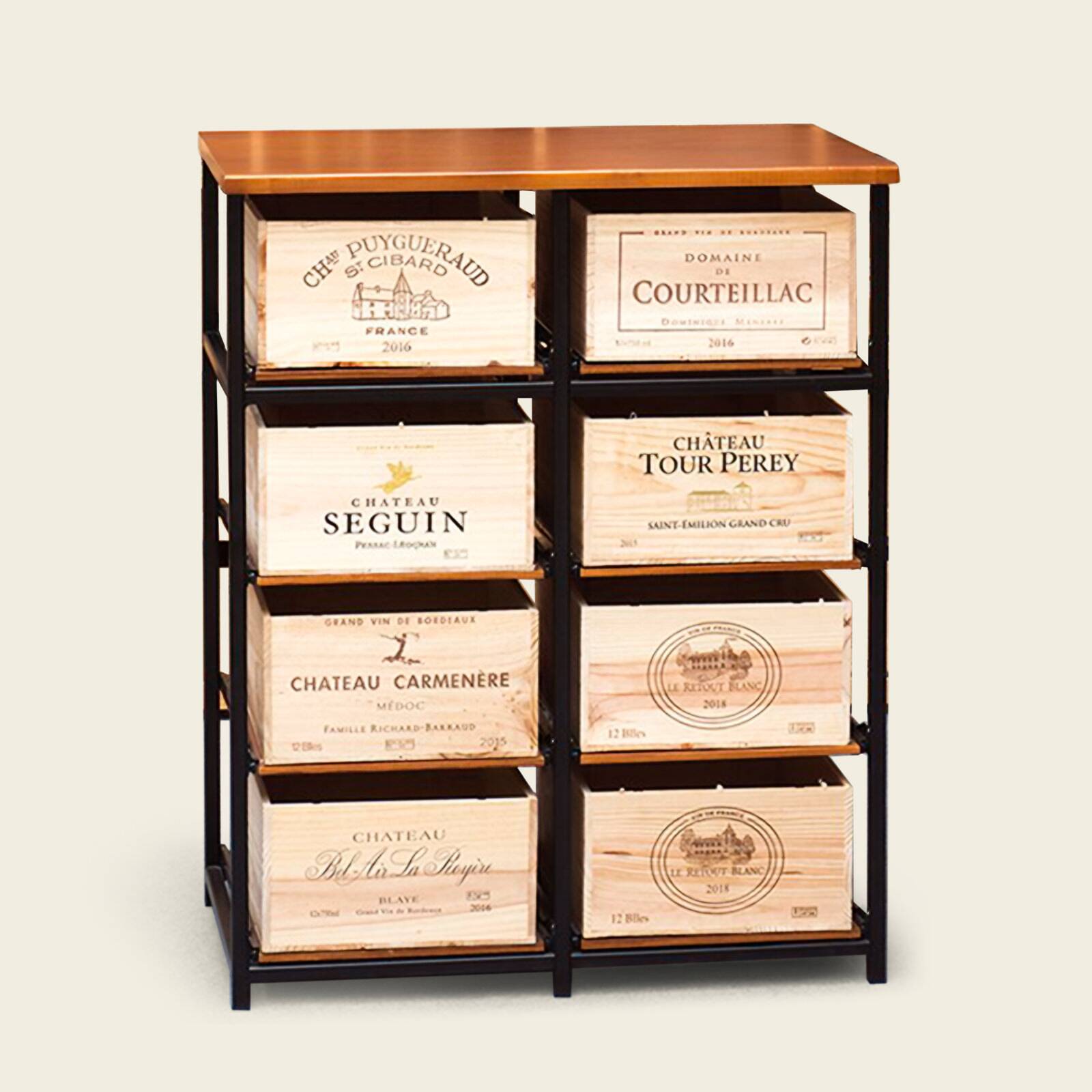 Weinregal für OHK MS-Kistentisch 2×4