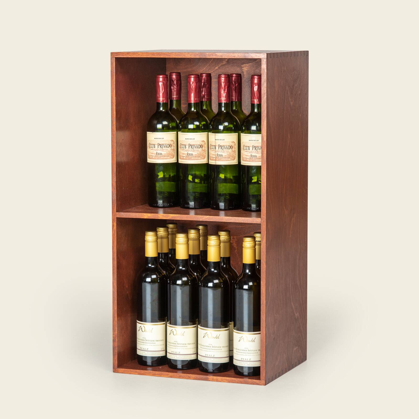 Weinregal Holz MS-Variabel Demi dunkel lasiert - Bild 1