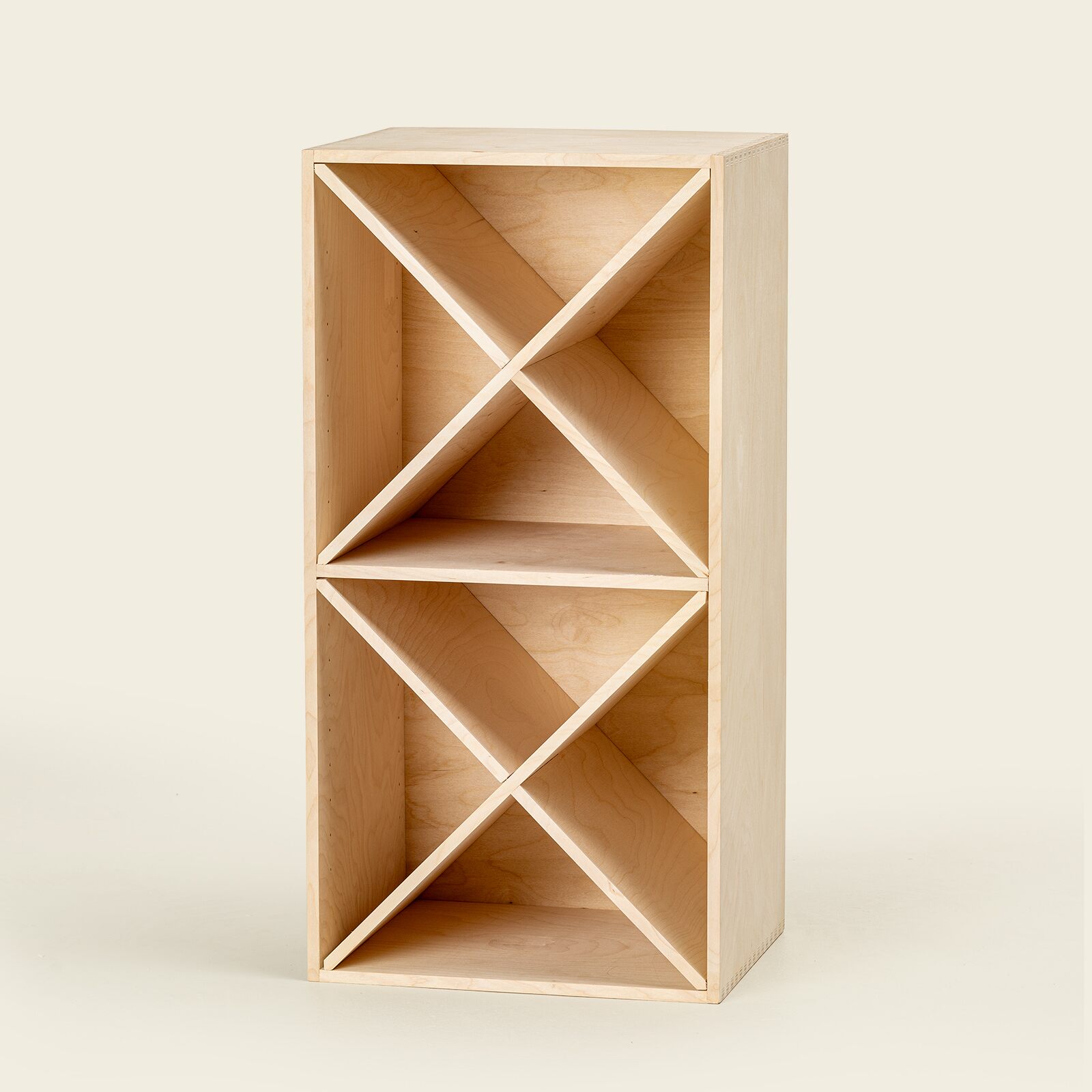 Weinregal Holz MS-Variabel Demi-Kreuz natur - Bild 1